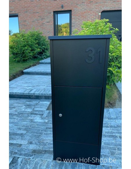 Toegepast Verheugen Waar Nummer 2 zwart aluminium (10 cm hoog, 4 mm dik) - Entrada Range Huisnummer