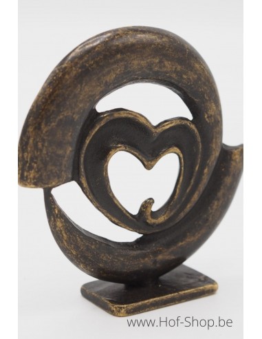 Mini coeur moderne - statue en bronze (AN2833BR-BI)